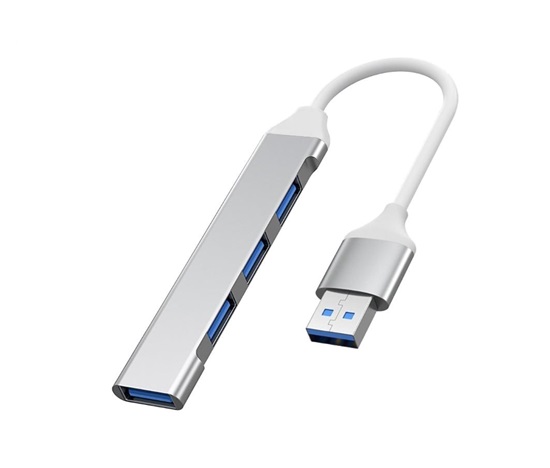 PremiumCord Hub USB3.2A na USB3.2 A + 3x USB2.0 A, SuperSpeed 5Gbps, hliníkové pouzdro