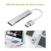 PremiumCord Hub USB3.2A na USB3.2 A + 3x USB2.0 A, SuperSpeed 5Gbps, hliníkové pouzdro