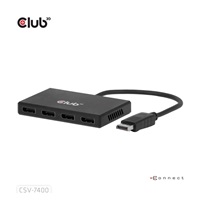 Club3D hub MST (Multi Stream Transport) DisplayPort 1.4 na 4x DisplayPort, Quad monitor, 4x 4K30Hz, 8K30Hz