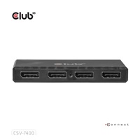 Club3D hub MST (Multi Stream Transport) DisplayPort 1.4 na 4x DisplayPort, Quad monitor, 4x 4K30Hz, 8K30Hz