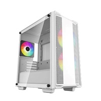 DEEPCOOL Case CC360 WH ARGB, mATX, Průhledná bočnice, 3x120mm Fan, bílá