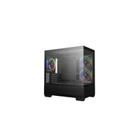 DEEPCOOL Case CG380 3F, mATX, ARGB, Průhledná bočnice, 3x120mm Fan, černá