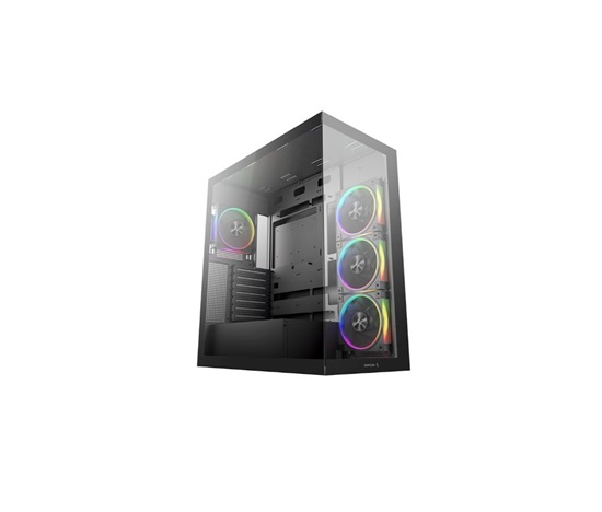 DEEPCOOL Case CG580 4F V2, ATX, Průhledná bočnice, 4x120mm ARGB, černá