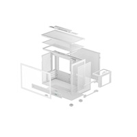 DEEPCOOL Case CH160 PLUS WH, mATX, Průhledná bočnice, bílá