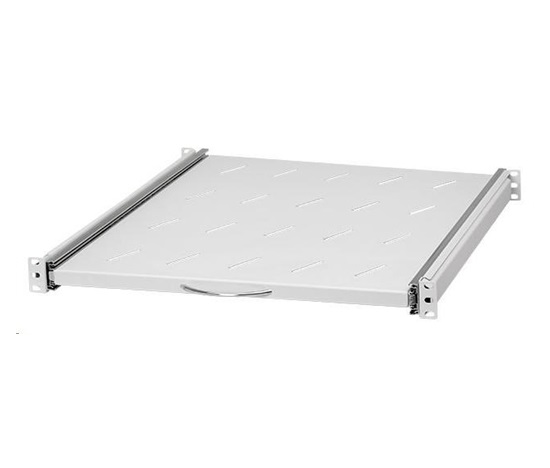 LEXI-Net 19" posuvná police s perforací 1U/550mm, šedá