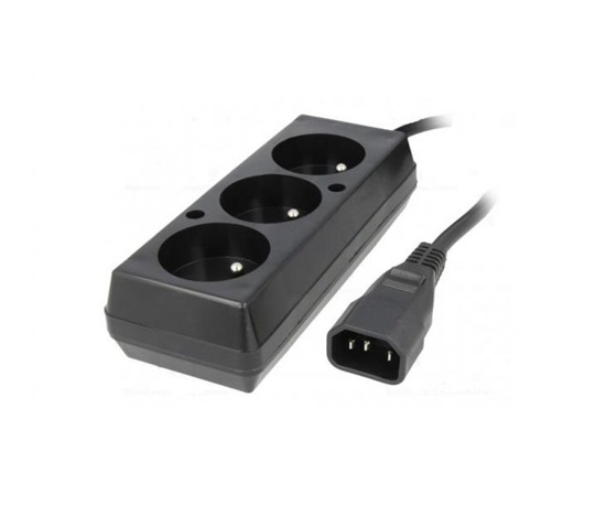 Prodlužovací přívod 3x230V pro UPS (IEC320-C14), 30cm