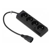 Prodlužovací přívod 4x230V pro UPS (IEC320-C14), 30cm