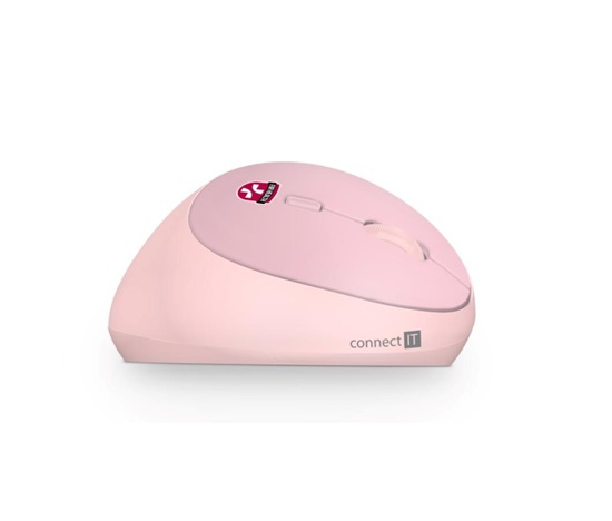 CONNECT IT FOR HEALTH LADIES PINK Bezdrátová vertikální myš, ergonomická, růžová