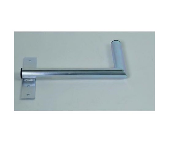 Držák antény na zeď u okna s pásem, levé uchycení, galvanický zinek, délka 40cm