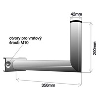 Držák antény na stožár, galvanický zinek, délka 35cm