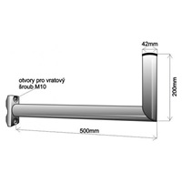 Držák antény na balkón, galvanický zinek, délka 50cm