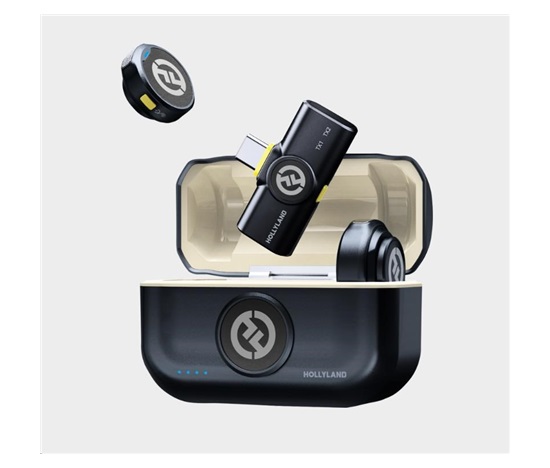 BAZAR - Hollyland Lark M2 USB-C - Wireless Lavalier Microphone with USB-CPlug (Duo,Shine Charcoal) - Po opravě (Komplet)