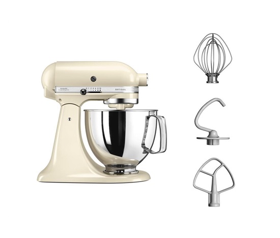 KitchenAid Artisan 5KSM125BAC Kuchyňský robot - 10 rychlostí, planetární systém, celokovová konstrukce, mandlová