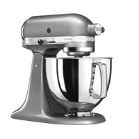 KitchenAid Artisan 5KSM125ECU Kuchyňský robot - 10 rychlostí, planetární systém, celokovová konstrukce, stříbrná