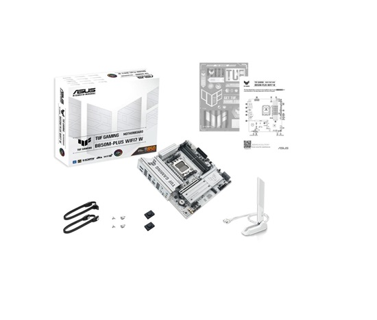 ASUS MB Sc AM5 TUF GAMING B850M-PLUS WIFI7 W, AMD B850, 4x DDR5, 1xDP1, 1xHDMI, WIFI, mATX