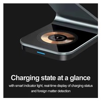1stCOOL bezdrátová QI nabíjecí stanice 3v1, 21W, MagSafe, USB-C, černá