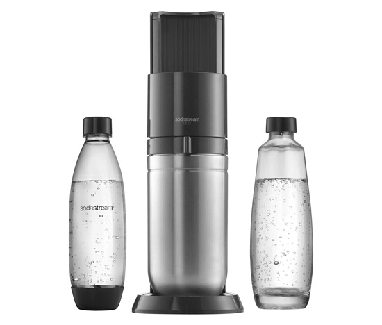 BAZAR - SodaStream DUO výrobník sody, mechanický, plastová láhev, skleněná láhev, bombička s CO2 - Rozbaleno (Komplet)