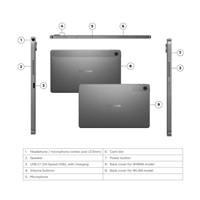LENOVO TAB - MediaTek Helio G85,10.1" WUXGA IPS touch,4GB,64GB eMMC,Luna Grey,cam,Android 14,2Y