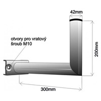 Držák antény na stožár, žárový zinek, délka 30cm