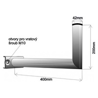 Držák antény na stožár, žárový zinek, délka 40cm