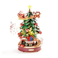 RoboTime 3D dřevěná skládačka hrací skříňky Vánoční stromeček