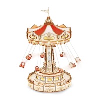 RoboTime 3D skládačka hrací skříňky Řetízkový kolotoč barevný