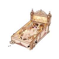 RoboTime 3D Dřevěné puzzle Hrací automat - Pinball Machine