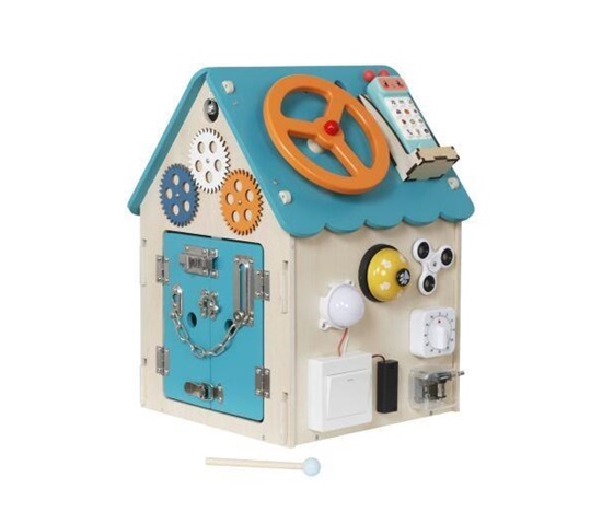 2Kids Toys Activity board Domeček tyrkysový