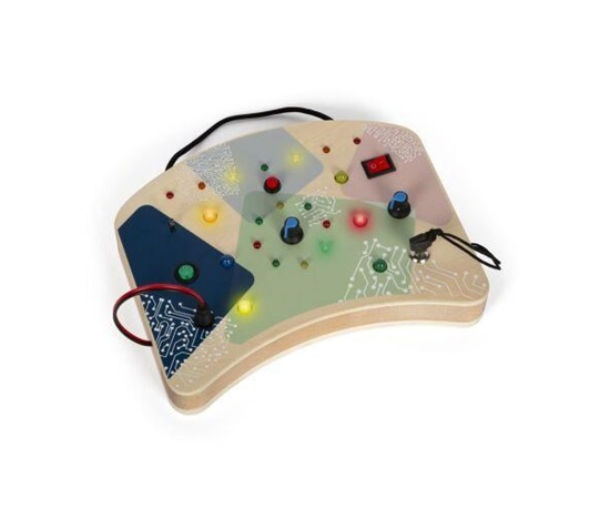 small foot Motorická deska s LED světly a vypínači