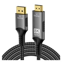 PremiumCord DisplayPort 1.4 na HDMI2.1  kabel pro rozlišení 8K@60Hz,4K@144Hz, 2m