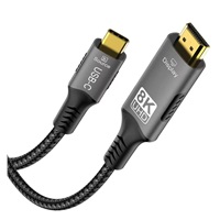 PremiumCord USB-C na HDMI kabel 2m rozlišení obrazu 8K@60Hz,4K@144Hz Aluminium