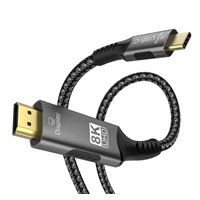 PremiumCord USB-C na HDMI kabel 2m rozlišení obrazu 8K@60Hz,4K@144Hz Aluminium
