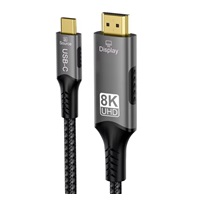 PremiumCord USB-C na HDMI kabel 2m rozlišení obrazu 8K@60Hz,4K@144Hz Aluminium