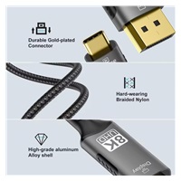 PremiumCord kabel USB-C na DisplayPort DP1.4   8K@60Hz a 4k@120Hz  2m