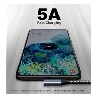 PremiumCord USB-C 2x zahnutý kabel ( USB 3.2 GEN 2x2, 5A, 100W, 20Gbit/s ) bavlněný oplet, délka: 3m