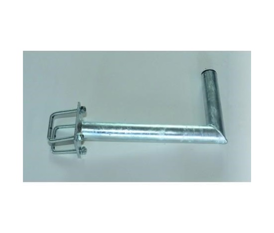 Držák antény na balkón s hranatým zábradlím, žárový zinek, délka 35cm