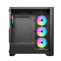 BAZAR - VeinX case GL29AL-BK, ATX, Průhledná bočnice, 4x 120mm ARGB Fan, ARGB Hub, Černá - Rozbaleno (Komplet)