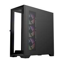 BAZAR - VeinX case GL29AL-BK, ATX, Průhledná bočnice, 4x 120mm ARGB Fan, ARGB Hub, Černá - Rozbaleno (Komplet)