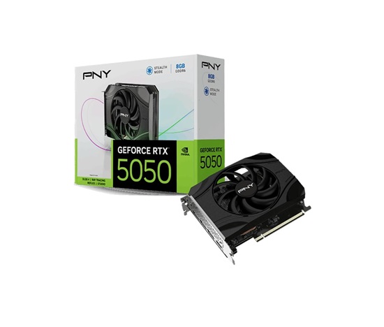 PNY VGA NVIDIA GeForce RTX 5050 Single Fan 8GB, RTX 5050, 8GB GDDR6, 3xDP, 1xHDMI