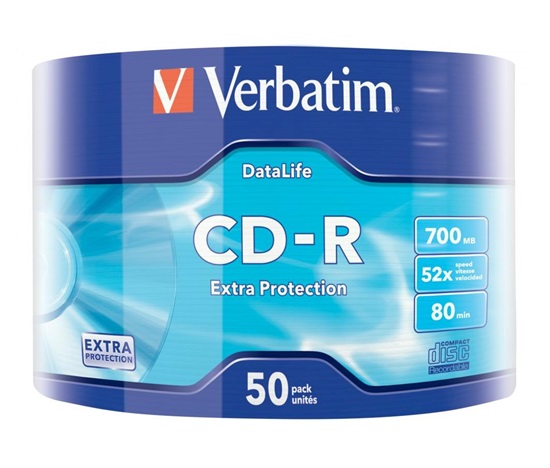 VERBATIM CD-R (50-pack)Wrap/Extra Protection/52x/700MB