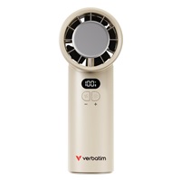 VERBATIM ruční ventilátor Cool 'n' Go Ice Touch, USB-C, bílá/stříbrná