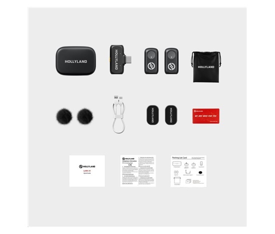 Hollyland LARK A1 Duo with USB-C RX + Charging Case