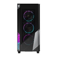 BAZAR - GIGABYTE case AORUS C500 GLASS, bez zdroje, průhledná bočnice, Mid Tower, černá - Poškozený obal (Komplet)