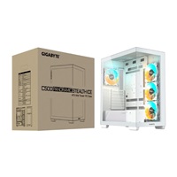 BAZAR - GIGABYTE case GB-C500PI ST, Mid tower, 1xUSB-C 3.2, 2xUSB 3.0, 4x 120mm ARGB Fan, bílá - Po opravě (Komplet)