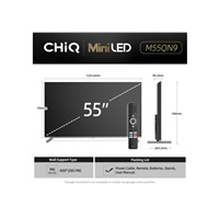 CHiQ M55QN9V TV 55", UHD MiniLED  Google TV DLG 120 Hz - rozbaleno, vystaveno