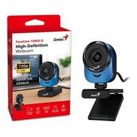 GENIUS webkamera FaceCam 1000X Q, 720p HD, USB, mikrofon, modrá