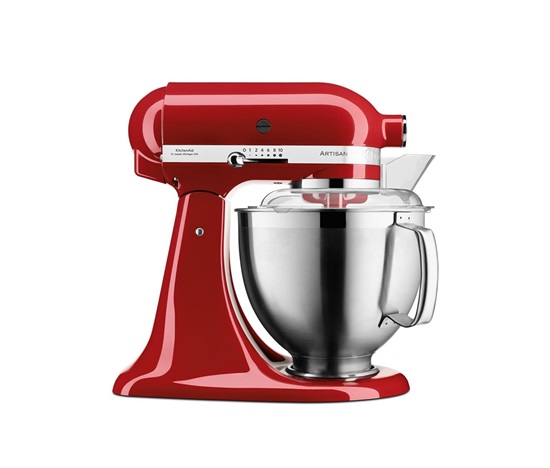 KitchenAid Artisan 5KSM185PSEER Kuchyňský robot - 10 rychlostí, planetární systém, celokovová konstrukce, král. červená
