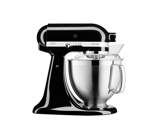 KitchenAid Artisan 5KSM185PSEMS Kuchyňský robot - 10 rychlostí, planetární systém, celokovová konstrukce, lesklá černá