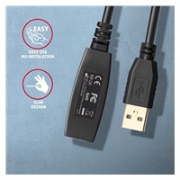 BAZAR - AXAGON ADR-220, USB 2.0 A-M -> A-F aktivní prodlužovací / repeater kabel, 20m - Poškozený obal (Komplet)