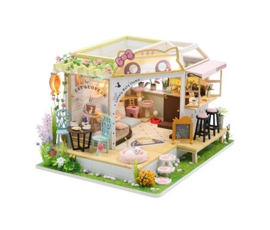 2Kids Toys miniatura domečku Kočičí kavárna se zahrádkou